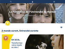 Tablet Screenshot of fondation.univ-nantes.fr