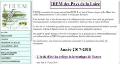 Desktop Screenshot of irem.sciences.univ-nantes.fr