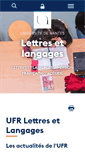 Mobile Screenshot of lettreslangages.univ-nantes.fr